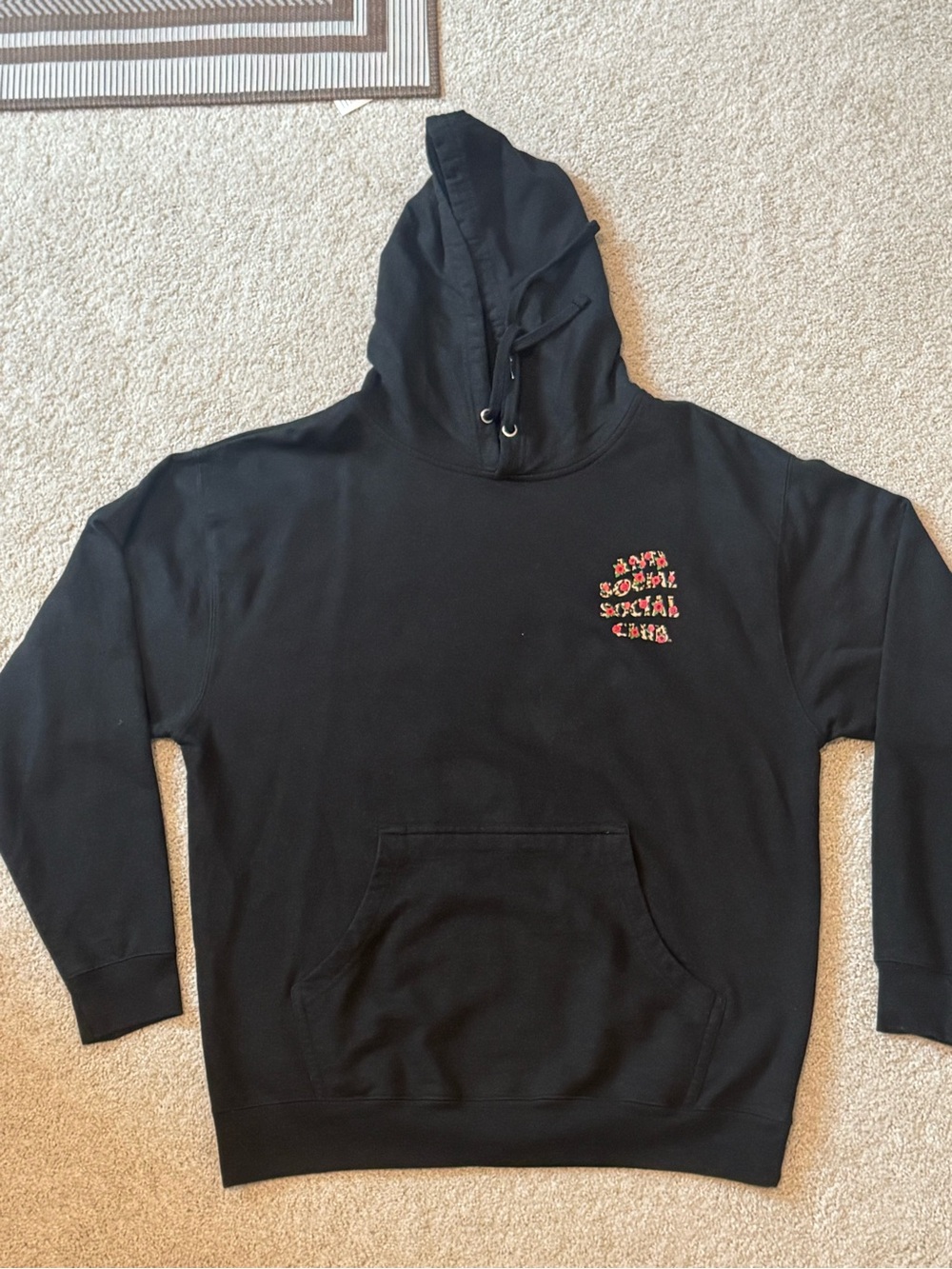 Anti Social Club Pullover Hoodie black leopard